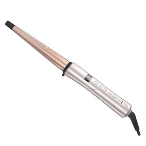 Remington Shine Therapy Argan Oil & Keratin Infused -1 Inch Tapered Curling Wand for Natural Curls, Includes Heat Glove (1/2" - 1", Champagne)