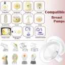2pcs 15mm Soft Rim Flanges with 106 Degree Wider Opening Angle for Medela Breast Pump, PersonalFit, Freestyle, Maxflow, Freestyle Flex Swing Maxi Connector,Lansinoh Signature Pro
