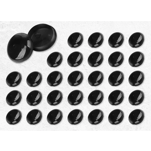 31-Pack Replacement Wrought Iron Chair Leg Caps - 1.5" Fits 8 Seats, UV Resistant Plastic Outdoor Floor Protectors for Patio Furniture, Tables & Seats - Wrought Iron Feet Caps