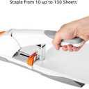 Amazon Basics Heavy-Duty Desktop Stapler, 130 Sheets High Capacity, Sturdy with Jammed Staple Remover Mechanism, 5/8" Staples, White
