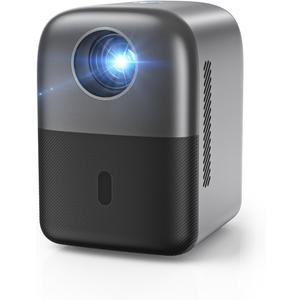 [Electric Focus] GROVIEW Mini Projector Bluetooth, Fully Sealed Portable Projector, 75% Zoom & Low Noise, Movie Projector for Phone/Laptop/Stick/HDMI/USB-Gray