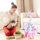 Easter Bunny Themed Cute Pattern Goose Outfit 23in High for Cement Plastic Outdoor Statue Garden Goose Costume