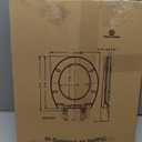 Toilet Seat Round Soft Close16.5'', Toilet Lid Slow Close Quiet No Slam, Easy Installation & ReleaseSafe PP Material Easy Clean, Comfortable Ergonomic Design, 2 Years Support, White Plastic