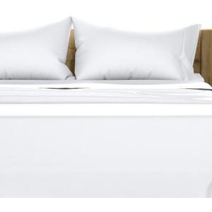 TEXAS LINEN CO. 100% Egyptian Cotton Queen Sheets Set - Luxury 1500 Series Couture Comfortin' Collection Egyptian Cotton Sheets Queen Size Bed Set (4 PC, White), 17" Deep Pocket, Hotel Bedding Set