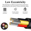 RESHAKE 22 Gauge 0.3mm 3 Conductor Electrical Wire, 100FT Low Voltage 22/3 Tinned Copper Wire, 22 AWG 3 Wire Cable, Flexible Extension Cord for LED Strips Light, Outdoor Waterproof Stranded Wires
