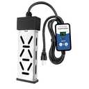 Immersion Water Heater 1800W, Portable Submersible, Real Time Temp Display, Thermostat Temp Control, Dry Burn Protection, Heating for Buckets Bathtubs Hot Tubs Above Ground and Inflatable Pools