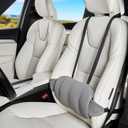 Lumbar Support Pillow for Car,Back Support for Car Seat Cushion,Adjustable Straps Securely Fixed Car Lumbar Support Pillow for Office Chair (Gray)