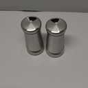 The Original Salt and Pepper Shakers set - Silver- Spice Dispenser with Adjustable Pour Holes - Stainless Steel & Glass Set of 2 Bottles