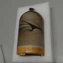 Essential Oil Diffuser Hand Blown Glass Aromatherapy Diffuser - Ultrasonic Cool Mist Scent Aroma Diffuser, Whisper Quiet with Auto Shut-Off, Timer Setting &7 Colors Night Light for Home (Brown Rock)