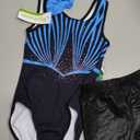 JOYSTREAM Gymnastics Leotards for Girls with Shorts Sparkly Ballet Dance Activewear, Size L 8/9YRS