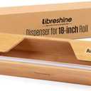 18 Inch Butcher Paper Dispenser with Cutter | Heavy-Duty Holder for Plastic Wrap, Foil, Freezer Paper & Kraft Rolls | Wall/Tabletop Bamboo Organizer | Kitchen, Crafting, Commercial Use