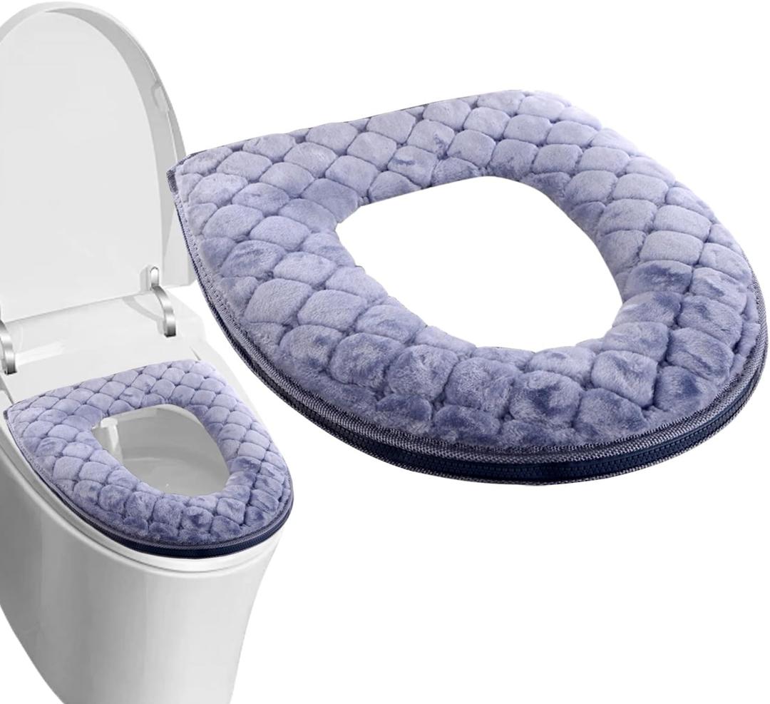 Toilet Seat Cover Toilet Seat Cover Washable Thickened Velvet Toilet Seat Covers - Reusable Zipper Envelope Design for Autun Seasons