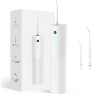 Water Dental Flosser Tonsil Stone Removal kit Teeth Pick Portable Cordless Rechargeable Travel IPX7 Flossing Machine Must Have for Braces BridgesWhite