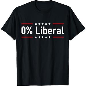 0% Liberal - Zero Percent Statement T-Shirt, Size M
