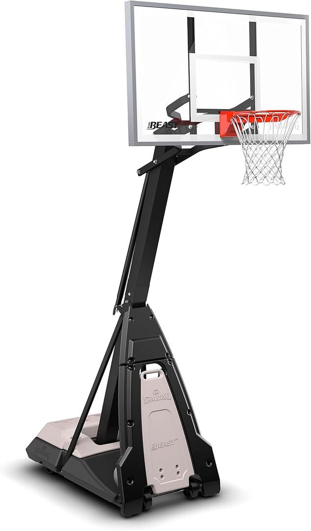 Spalding The Beast® 60" Tempered Glass Portable Basketball Hoop