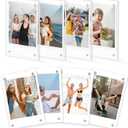 DomeStar Magnetic Acrylic Picture Frame 2.4 x 3.5 Inch, 8 Pack Double-Sided Holder for Refrigerator, Locker, or Metal Cabinet, Fits Instant Photo, Mini Film, Retro Camera, Notes & Pictures