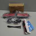 Nilight Hitch Cargo Carrier Light Kit 2PCS 6Inch Red Oval LED with Flush Mount Grommets Wire Harness Waterproof Stop Turn Signals Tail Lights for Luggage Bike Rack