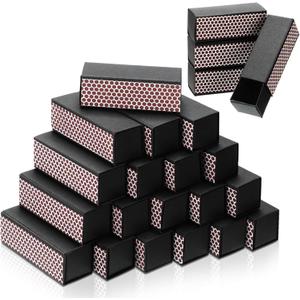 60 Pcs Blank Matches Containers DIY No Match Holder Blank Match Storage Boxes for Guests Wedding Bridal Shower Baby Shower Halloween Party Favor(Black,2.17 x 0.79 x 0.79 Inches)