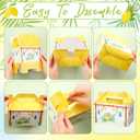 Gilprop 48 Pcs Happy Sukkot Gift Boxes Happy Sukkot Party Bulk Treat Boxes for Candy Cookies Snacks 6" x 4" x 4" Easy to Assemble Gabled Boxes for Jewish Festival Holiday Party Favor