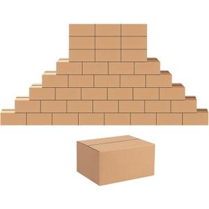 EdenseeLake 40 Pack 8x6x4 inches Shipping Boxes Small Cardboard Boxes for Packing, Moving, Mailing, Brown