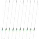 ZASIE Carolina Rigs for Fishing- 12 Inch Steel Fishing Leaders with Fishing Weight, Pre Rigged Carolina Rigs with Fishing Weight 1/6oz, 1/4oz, 1/2oz, 10 Pcs