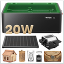 Gluwphy Laser Engraver Machine 20000mW(20W) Enclosed Diode Laser Cutter for Beginner, Class 1 Safety Laser Engraving Machine for Wood, Metal, Acrylic, with Air Assist, Honeycomb, Air Filter, Black