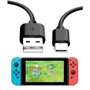 Ienza Switch 10FT Extra Long USB C Battery Power Charging Cable Cord Wire for Home & Car Compatible with Nintendo Switch & Lite (Black or White, Cable Only, AC Adapter or Car Charger NOT Included)
