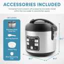 AROMA Select Stainless Rice Cooker, 4-Cup (Uncooked) / 8-Cup (Cooked), 2 Qt, Stainless Steel Inner Pot, Multicooker, Steamer, Stainless Steel, ARC-914SBDS