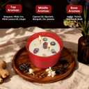 Gift for Christmas | Scented Candle for Love Wishes | Home Aromatherapy Candle with Crystals Stone | 18.7Oz Soy Jar Candle | Double Wick and 50-Hour Burn Time(Red, Floral)