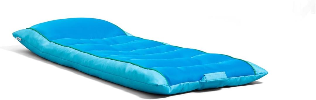 Big Joe Kona Hammock No Inflation Needed Pool Lounger with Headrest, Quick Draining Fabric, 4 feet Big (Blue Bondi Beach)