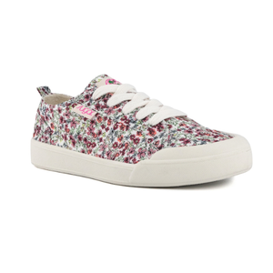 Women's Festival Lace-up Sneaker In Pink Floral - Recycled Polyester, Size 6