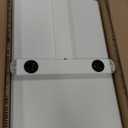 Foldable Mobile Standing Desk, 27 Inch Small Rolling Laptop Cart Height Adjustment, 90 Tiltable Bedside Table, No Assembly Needed Portable Computer Workstation, White