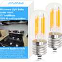 Microwave Light Bulbs Under Hood 8206232a Whirlpool Microwave Light Bulb Appliance Bulb 125v 40w 4W E17 LED Bulb 400 Lumen 5000K Daylight CRI90, 2 Pack
