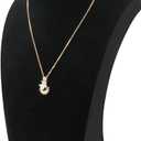 Homeanda Necklace Display Bust, Velvet Jewelry Display Stand for Vendors, Jewelry Bust Display for Necklace, Bracelets, Earrings, Rings (Black-11.8"x6.7")