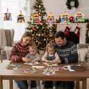 Funrous 24 Set Christmas Make a Nativity Scene Sticker Crafts DIY Stick Advent Craft Religious Hanging Ornaments for Christmas Tree Holy Night Christian Party Favors Classroom Activities(Nativity)