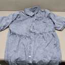Pepochic Womens Summer Denim Dress Button Down Short Sleeve Babydoll Dress Puff Sleeve Flowy Jean Dress, Size: XL