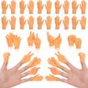 30 pcs Tiny Hands Finger Puppets, Mini Hands Little Small Hands mini Thing Gag Performance Funny Fingers for Puppet Show Gifts Classroom Prizes Party Favors for Kids (7 Styles)