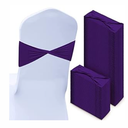 CHENGU 100 Pcs Spandex Chair Sashes Plain Bow Wedding Royal Chair Bands Without Buckle Birthday Decorations Elastic Ties Spandex Slider Sashes for Events Party Ceremony(Black)