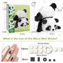 Cute Panda Mini Building Blocks Sets for Goodie Bags, Not Compatible with Lego Animals, 1325 PCS Micro Mini Building Toy Bricks for Adults, Party Favors for Boys Girls 14+