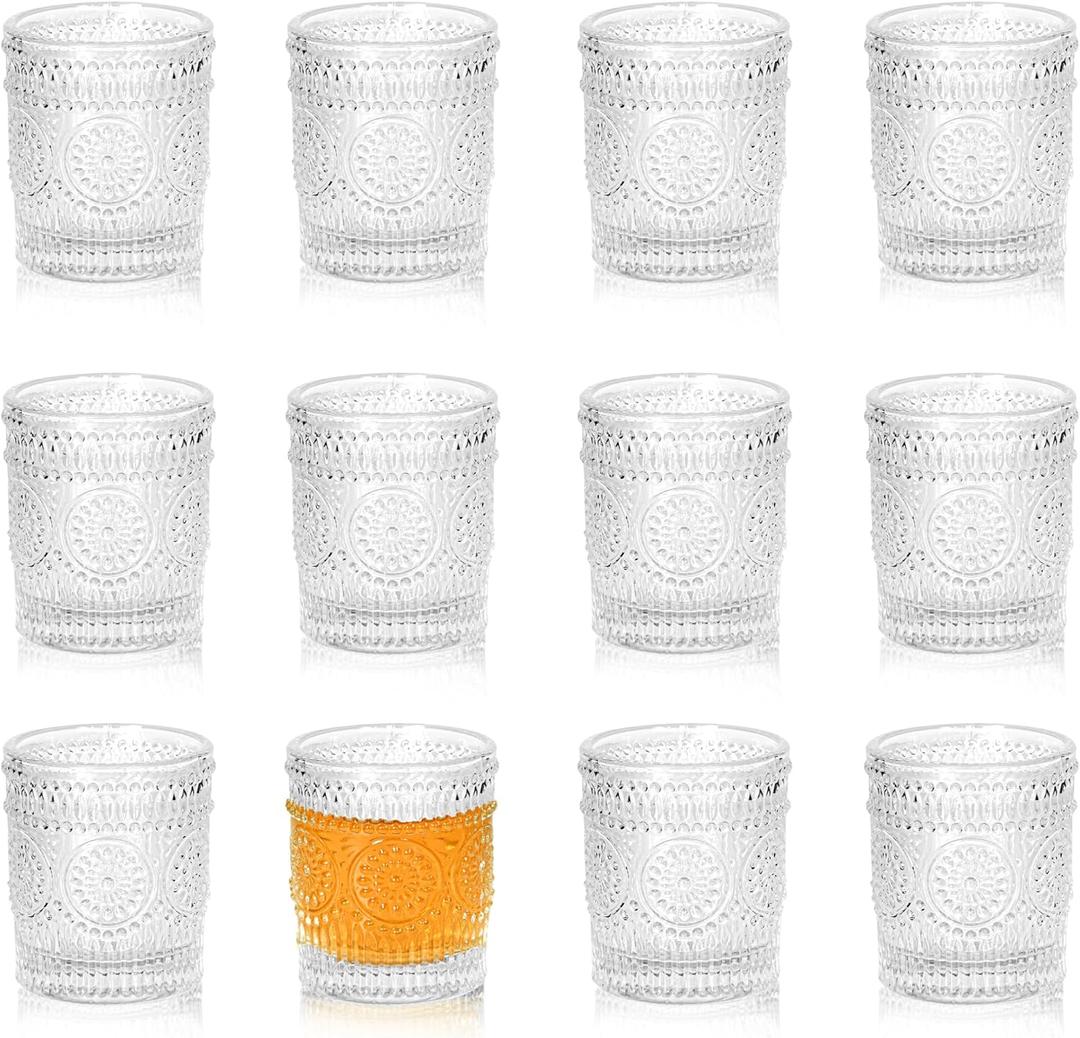 Shot Glass, 3oz Mini Shot Glass Set of 12,Vintage Fancy Shot Glass Set,Cute Shot Glasses,Small for Vodka, Whiskey, Tequila, Espressos, Spirits & Liquors (Sunflowers)