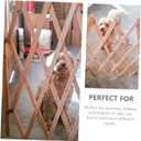 Expandable Wooden Dog Gate for Stairs Doorways, Folding Accordion Pet Fence for Small Dogs Puppies, Portable Safety Barrier for Indoor House, Natural Wood