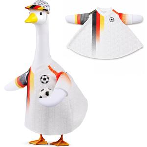 Germany Top Goose Outfits,23 inch Germany Soccer Jersey Porch Goose Outfits | Germany Soccer Shirt Goose Clothes for Fans Football Party, Sports Season, Outdoor Lawn Yard Patio