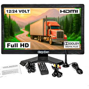 22-Inch Travel TV  Your Ultimate Portable Entertainment Hub for Car, RV, Camper, or Kitchen, Stunning Full HD Display, HDMI/USB Inputs, 12V/24V/110V Power, Ideal for Relaxing Anywhere