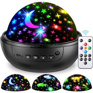 Night Light for Kids, 93 Lighting+3 Films Kids Night Light Projector, Remote+Dimmable Star Projector, 360 Slient Star Lights for Ceiling Projector, Stars for Ceiling Stars,Gifts&Room Decor