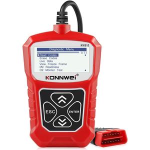 KONNWEI KW310 OBD2 Scanner Full OBDII Functions 10 Modes Automotive Engine Fault Code Reader Scan Tool for All 1996 and Newer Cars (Red)