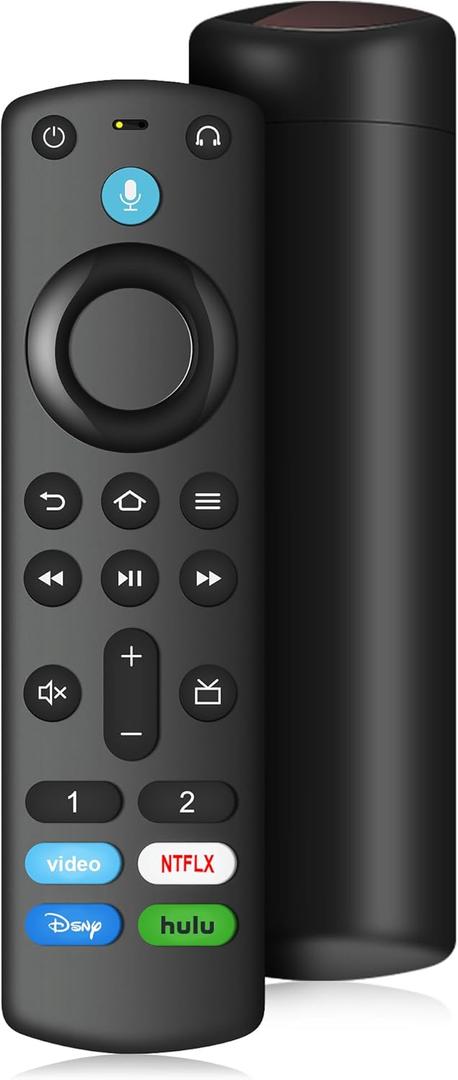 Replacement Voice Remote Control for Fire Series, TV Cube/Stick, Compatible with 4K Max/4K (1st/2nd Gen), (2nd/3rd Gen)/Lite/HD, Fit for Insignia/Toshiba/Pioneer Hisense and TCL Smart TV