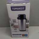 TOMAKEIT Airpot Coffee Carafe for Keeping Hot,102oz/3L Coffee Dispenser Thermal with Pump,Insulated Stainless Steel Hot Beverage Dispenser for Parties,Thermal Carafe for Hot Drinks Water Tea Chocolate