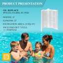 FG-1002 DE Grid Filter Compatible with FC-9520, PFS1224, FS-2002, DEX2400DA, DEX2400DS, 59001100, 59001000, 24 Sq.Ft DE Grid Swimming Pool Filter Cartridge, 7 Full + 1 Partial