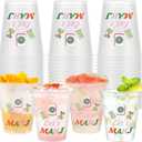 Meanplan 50 Pcs Mahjong Cups Plastic Reusable 12 oz Mah Jong Party Supplies Mah-Jong Cups Gifts for Women Game Night Family Play Day Theme Birthday Party Decorations(Mahj)