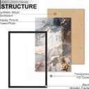 Fxojyvo Engineered Wood 30x40 Frame, Black Picture Frame for 30 x 40 Inch Poster Puzzle Photo, Light Weight 30 by 40 Poster Frame with Wood-grain for Wall - 1 Pack/Black/30 x40